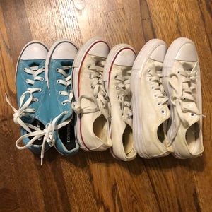 3 pairs of converse